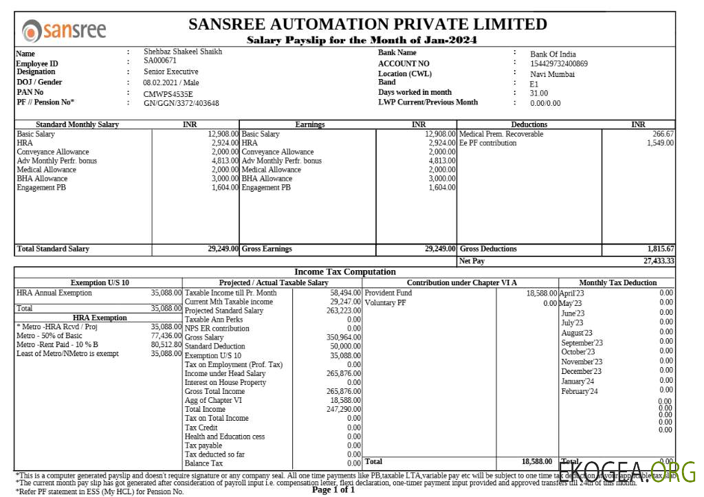 Modèle de fiche de paie Sansree Automation aux formats Word et PDF.pdf, 1